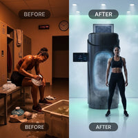 Cryotherapy Chamber Built for Elite Recovery Centers, Electric Multi-Compressor System, Panoramic Window — Before & After