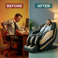 LuminaNova Halo-X Massage Chair — Before & After