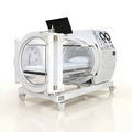 Hyperbaric Chamber Designed for Therapeutic Recovery, Transparent Cylindrical Shell, Integrated Control Panel