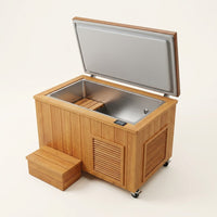 TimberChill Glacier Pro Cedar Cold Plunge — Studio Shot