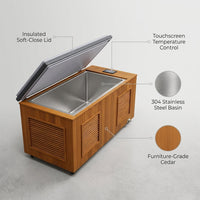 TimberChill Glacier Pro Cedar Cold Plunge — infographic