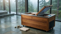 TimberChill Glacier Pro Cedar Cold Plunge — Lifestyle