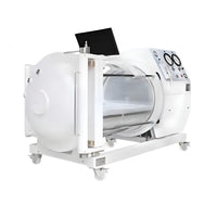 Hyperbaric Chamber Designed for Therapeutic Recovery, Transparent Cylindrical Shell, Integrated Control Panel