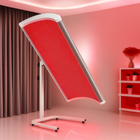 Red Light Therapy Panel Engineered for Full-Body Wellness, Medical-Grade LEDs, Curved Design, Freestanding Frame